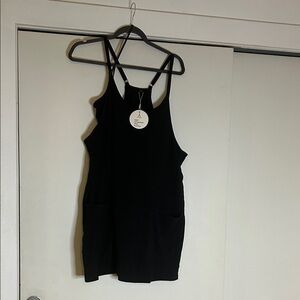 ANRABESS Black Sleeveless exercise dress